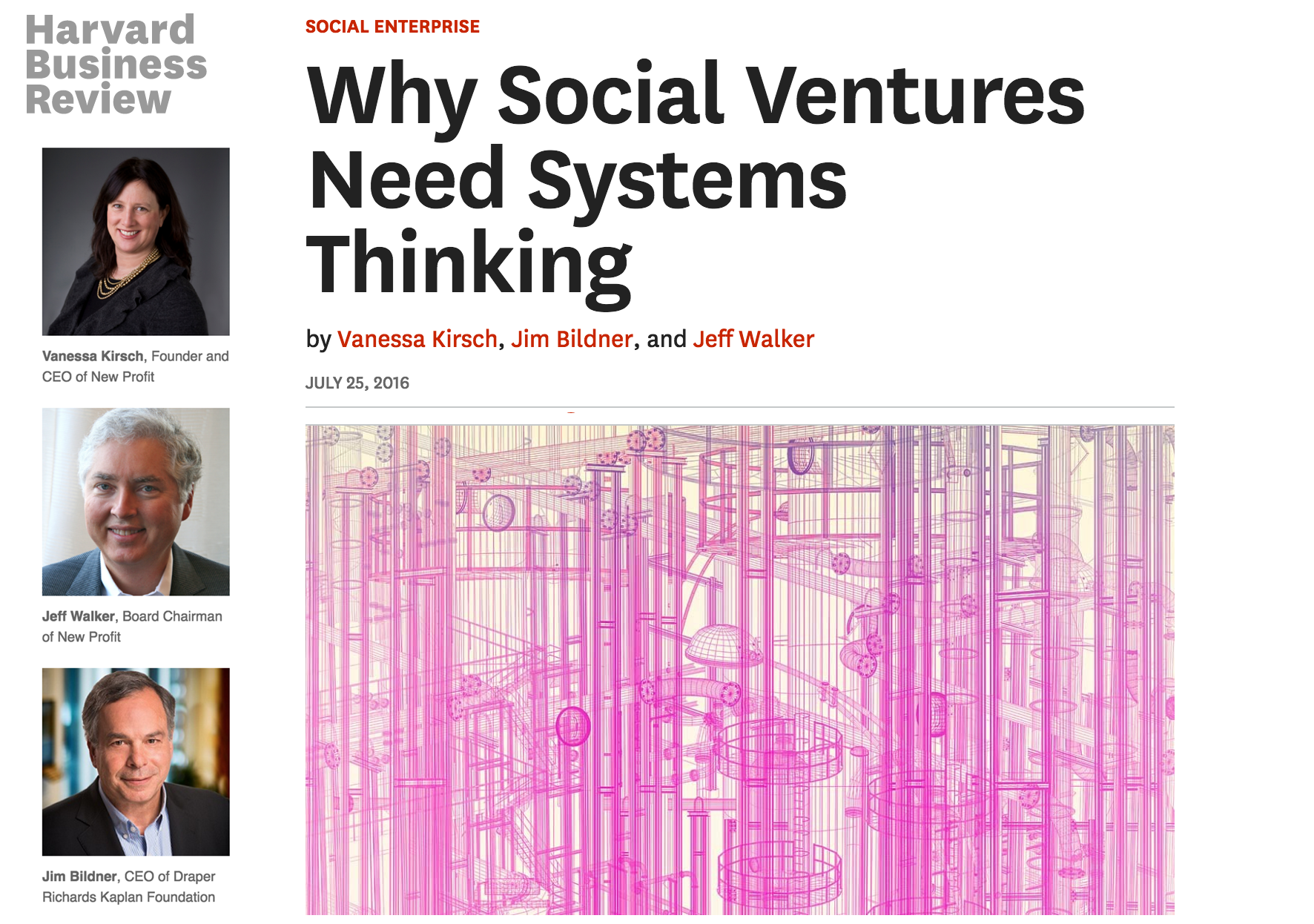 Harvard Business Review Publishes Piece By New Profit CEO