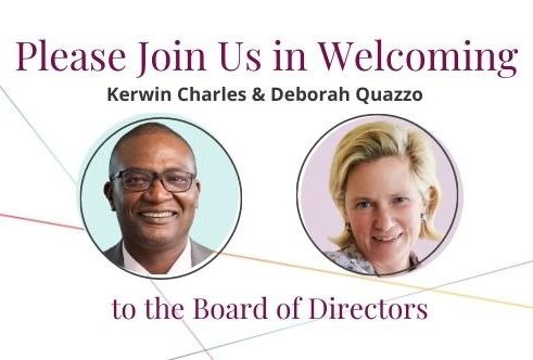 Please join us in welcoming Kerwin Charles and Deborah Quazzo to the New Profit Board of Directors