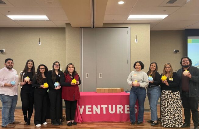 CFR staff joins our partner, Ventures, in Alas program participants graduation. The Alas program provided unconditional cash, financial education and resources, and community building.